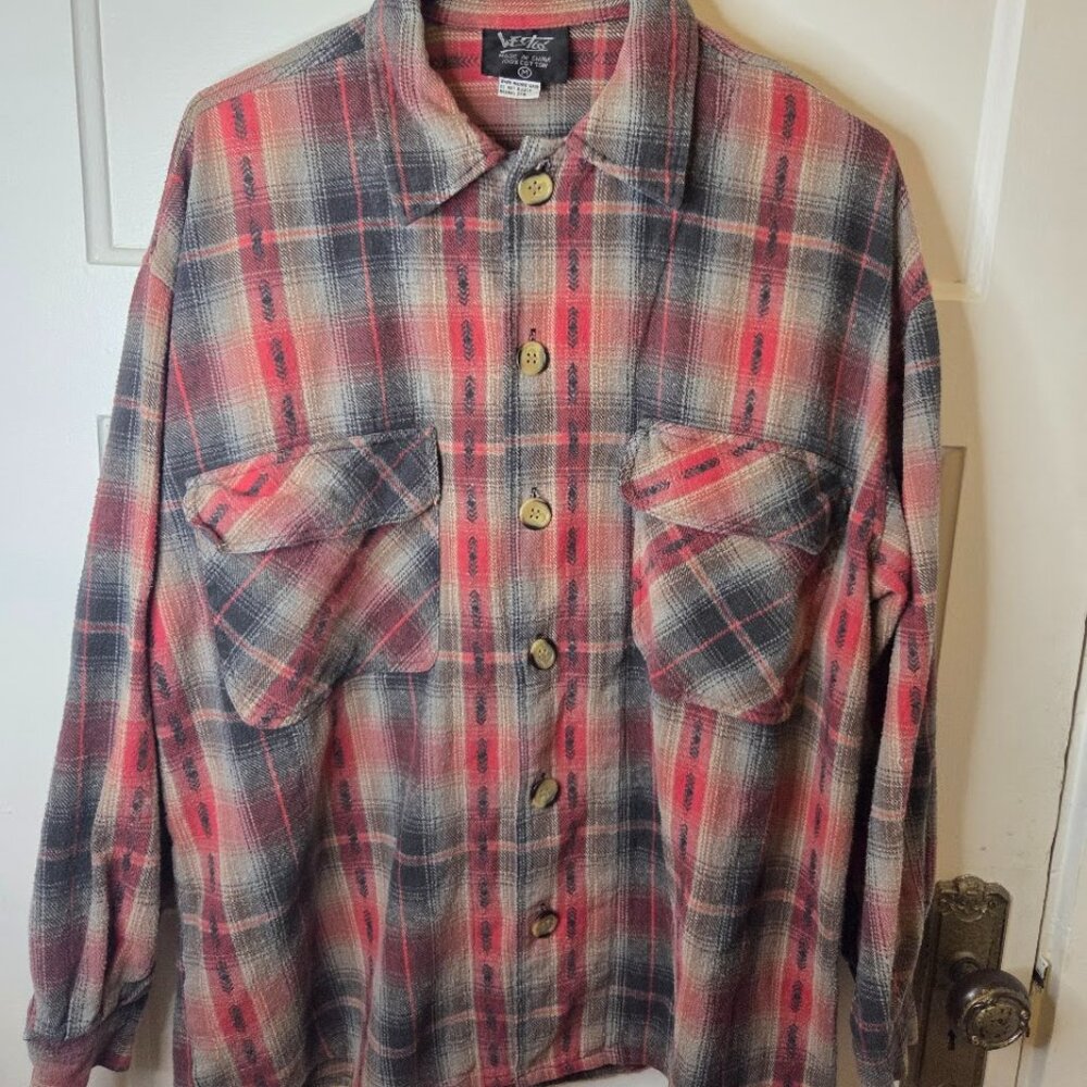 Vestco Red Flannel Long-sleeve Button-down Shirt